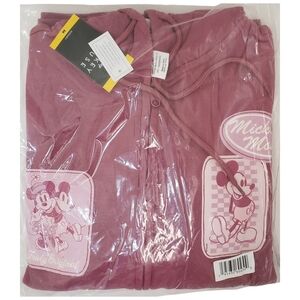 Character Full-Zip Hoodie Sweatshirt Women Mickey & Minnie NWT